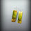 Thumbnail: Green and Gold Ophelia Long Rectangle Earrings