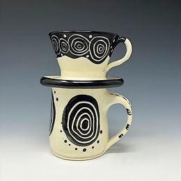 Black & White Pour Over Coffee Set