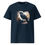 Thumbnail: Unisex organic ribbed neck t-shirt  Raven on Half Crescent Wreath