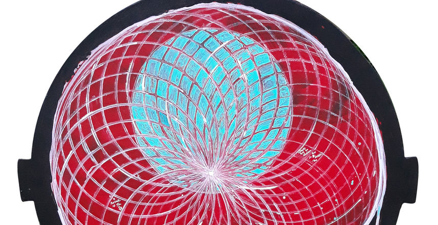 abstract geometry, red, blue, black