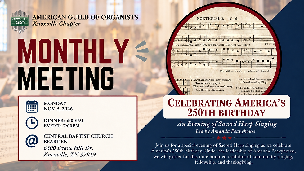 November Program: America 250 Sacred Harp Singing