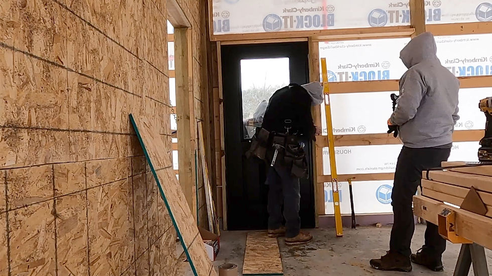 Installing a door in a barndominium