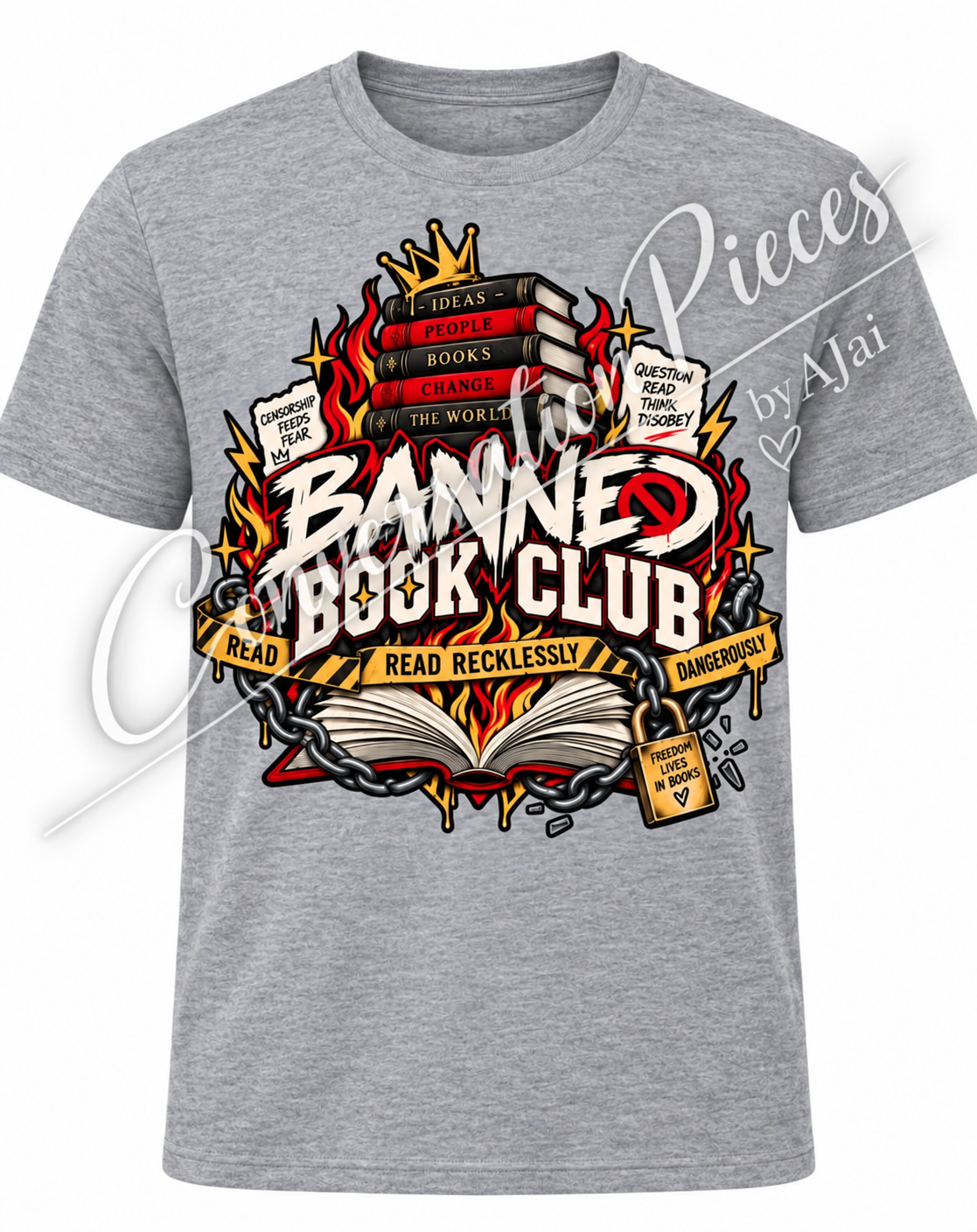 Banned Book Club – Gray Tee & Hoodie