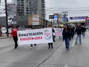 Mantiene Sheinbaum negativa para reunirse con CNTE; en Tijuana, maestros marchan junto a padres de familia