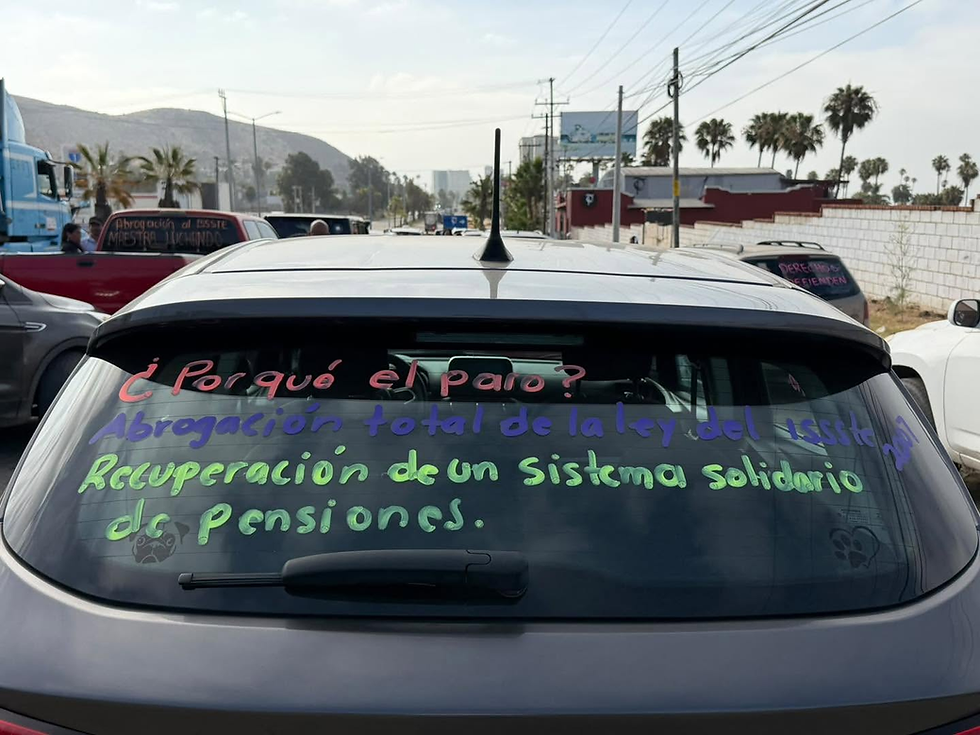 CNTE bloquea accesos al Aeropuerto de Tijuana en noveno día de protestas contra Ley del ISSSTE
