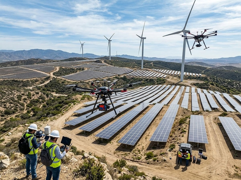 Drones para la inspección de infraestructuras de energía renovable: Guardianes del aire