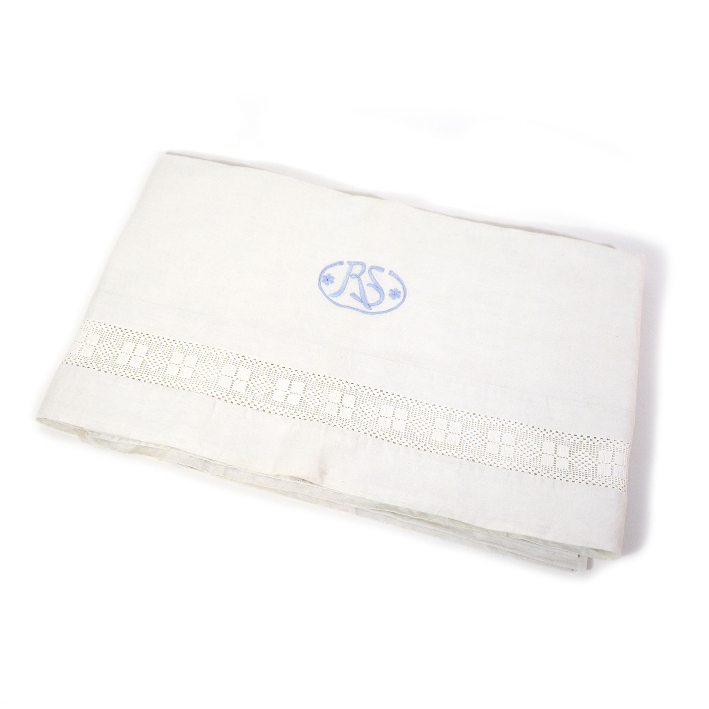 Leintuch mit Monogramm