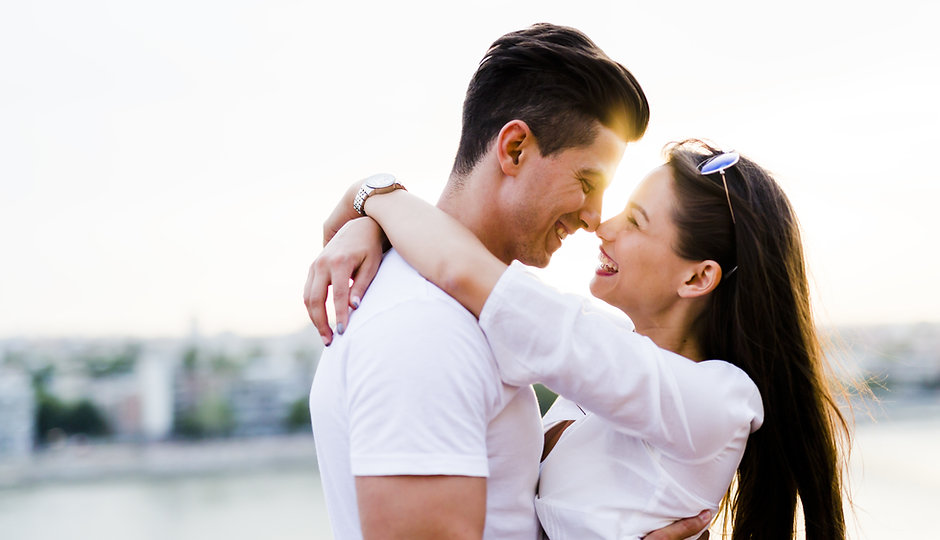 Happy Couple Hugging