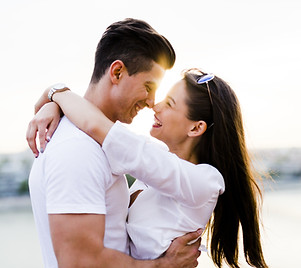 Happy Couple Hugging
