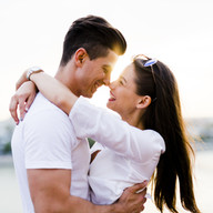 Happy Couple Hugging