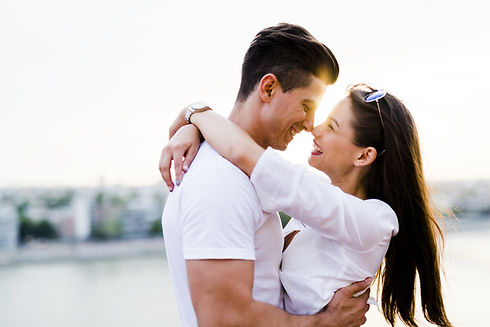 Happy Couple Hugging