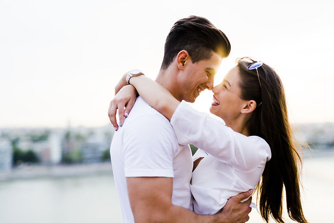 Happy Couple Hugging