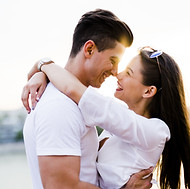 Happy Couple Hugging
