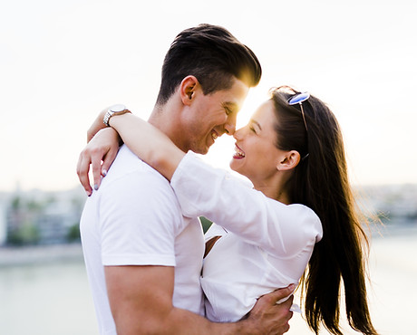 Happy Couple Hugging