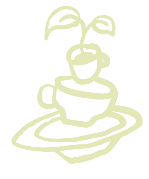 Speciality coffee cup with flower