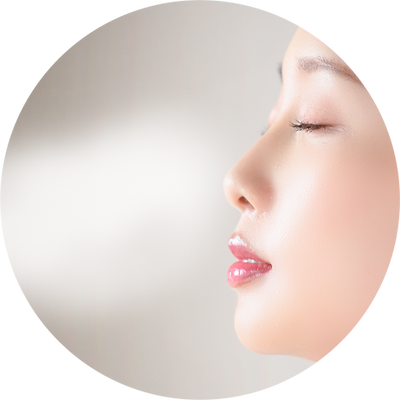 鼻・口から吸入イメージ