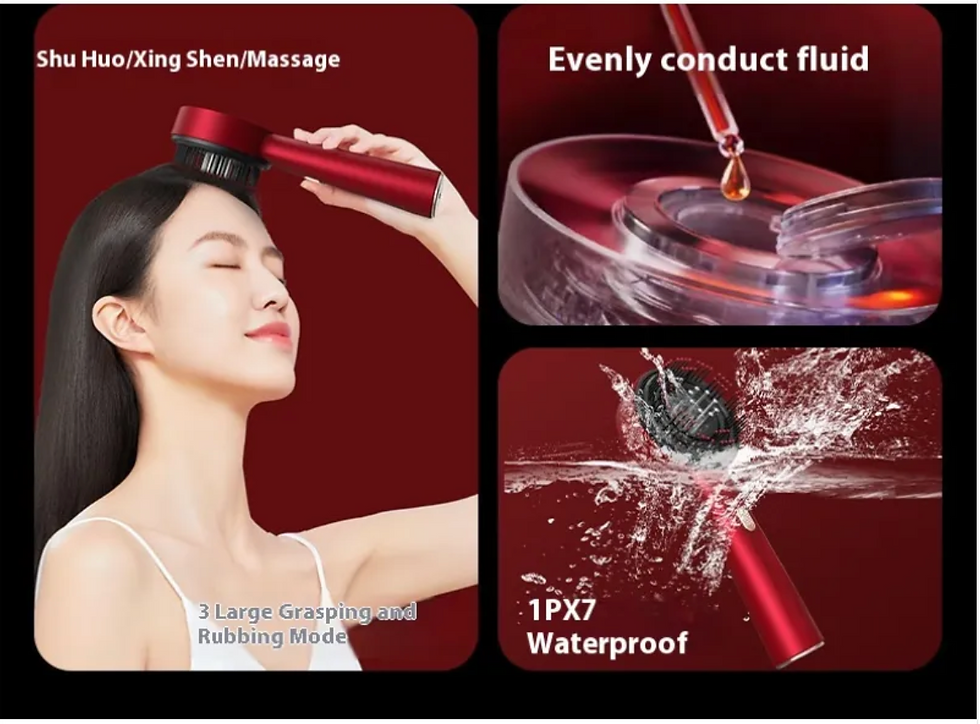 Thumbnail: Electric Scalp Massage Comb – Red Light Therapy, Anti-Slip, Multi-Functional Hai