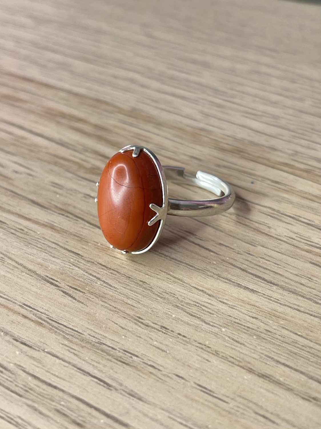Bague Jaspe rouge en argent
