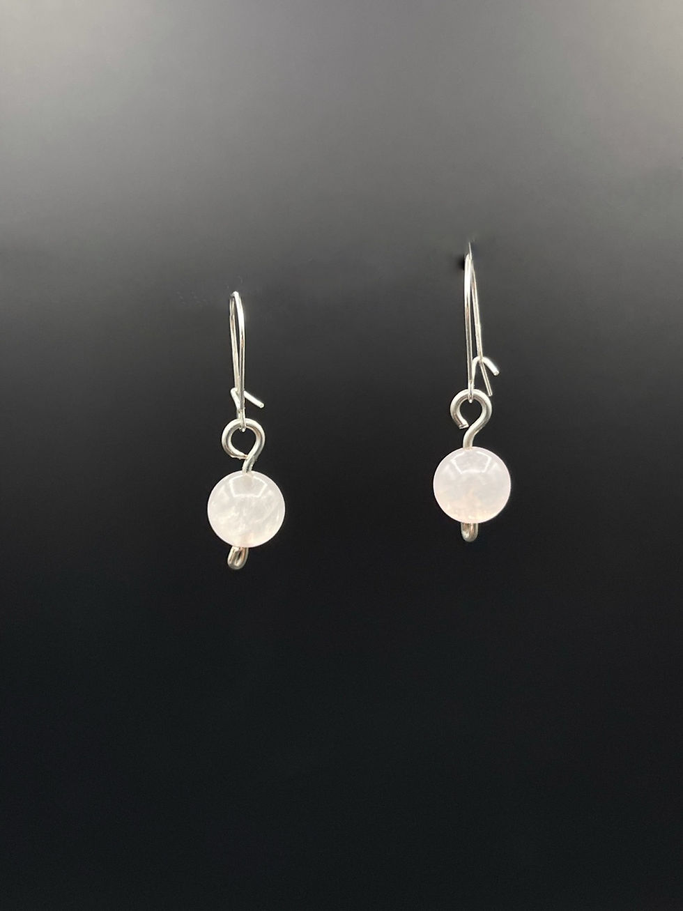 Miniature : Ensemble Boucles et pendentif Quartz Rose