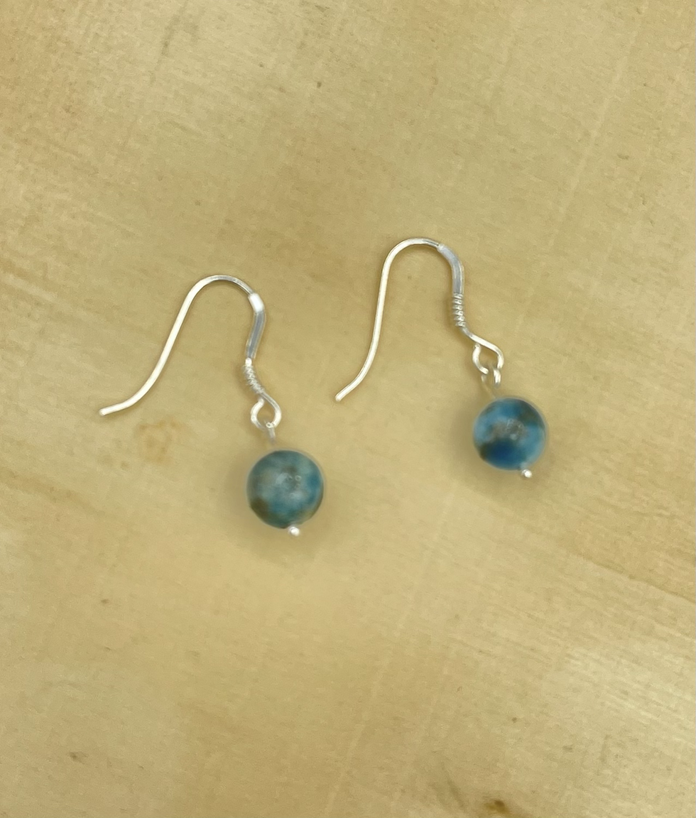 Miniature : Boucles d'oreilles Apatite, argent 925
