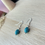 Miniature : Boucles d'oreilles Turquoise de Hubei, argent 925