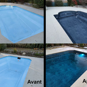 Avant et Après piscine rénovée dans le Var
