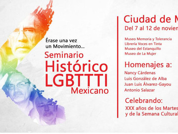 Todo listo para el X Seminario Histórico LGBTTTI Mexicano