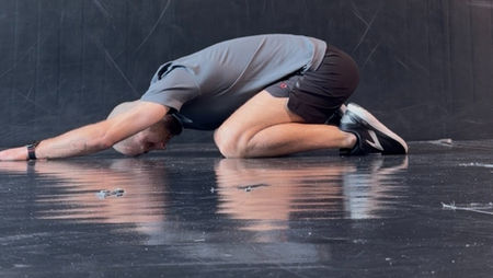 Demonstrating Child's Pose