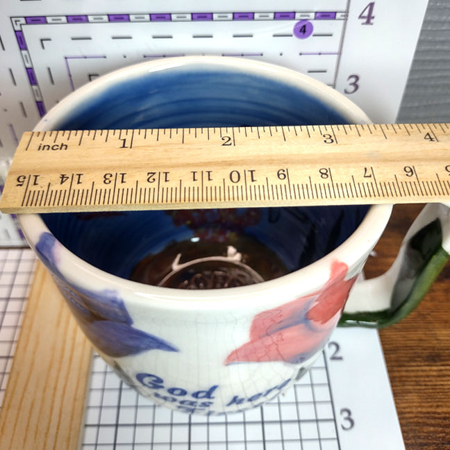 Thumbnail: "God Was Here First" Tulips- Hand Painted Porcelain Mug