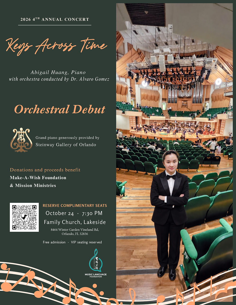 "Keys Across Time" featuring Abigail Huang on October 24, 2026.