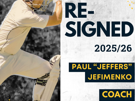 🏏 Coach Paul Jefimenko Re-Signs for Another Season at Heathmont!