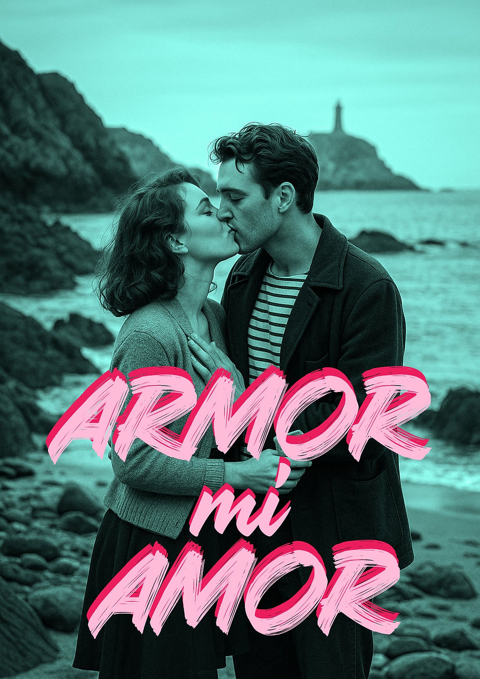 Miniature : Affiche Armor mi amor de la marque artisanale bretonne Pokoù Pokoù. Déco colorée et vintage