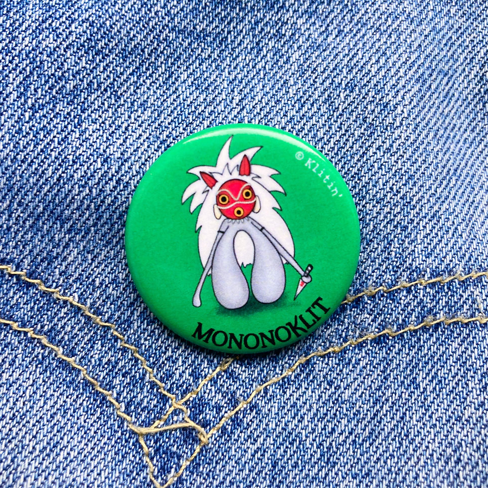 Miniature : Badge Mononoklit vert, gris et rouge