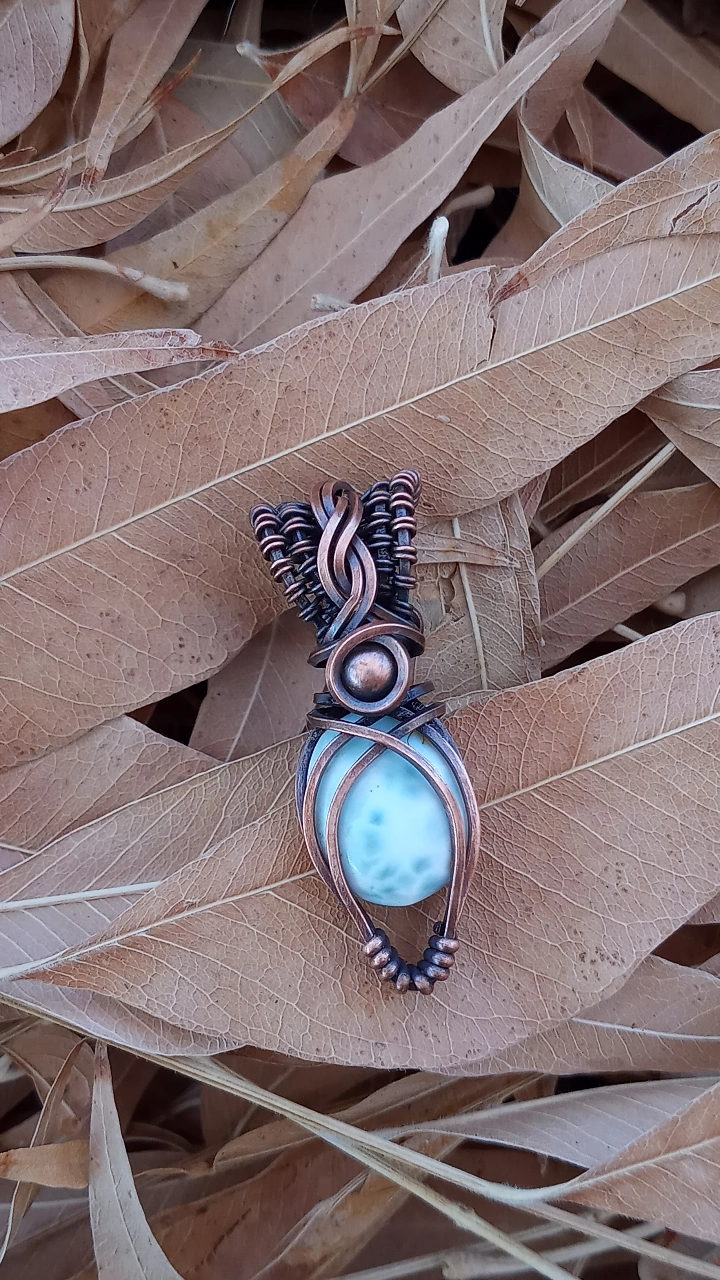 Thumbnail: Larimar copper pendants