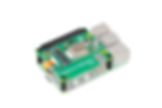 Raspberry Pi circuit board with M.2 HAT extension and ports, set against a white background. Visible text: "Raspberry Pi M.2 HAT+".