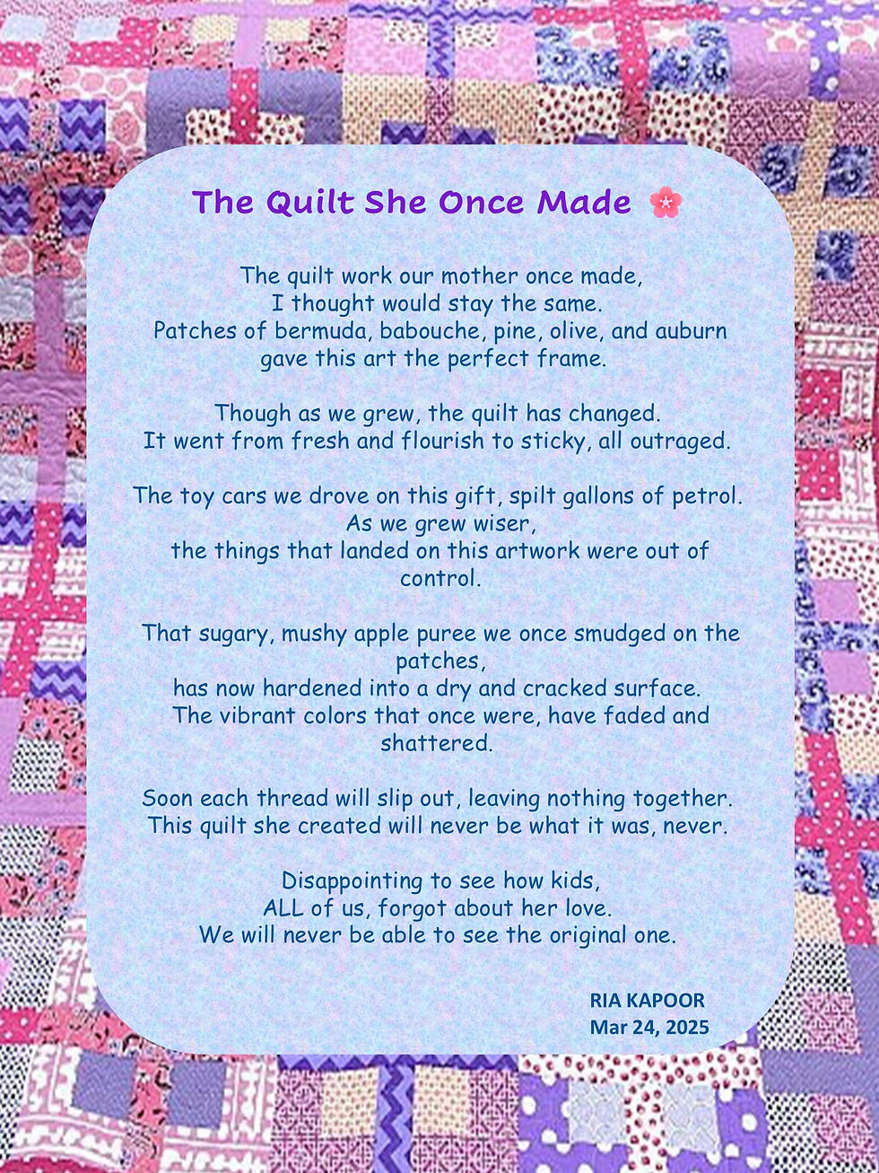 The Quilt She Once Made