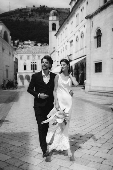 Catching the golden light on Stradun. No staging, just the city and them.