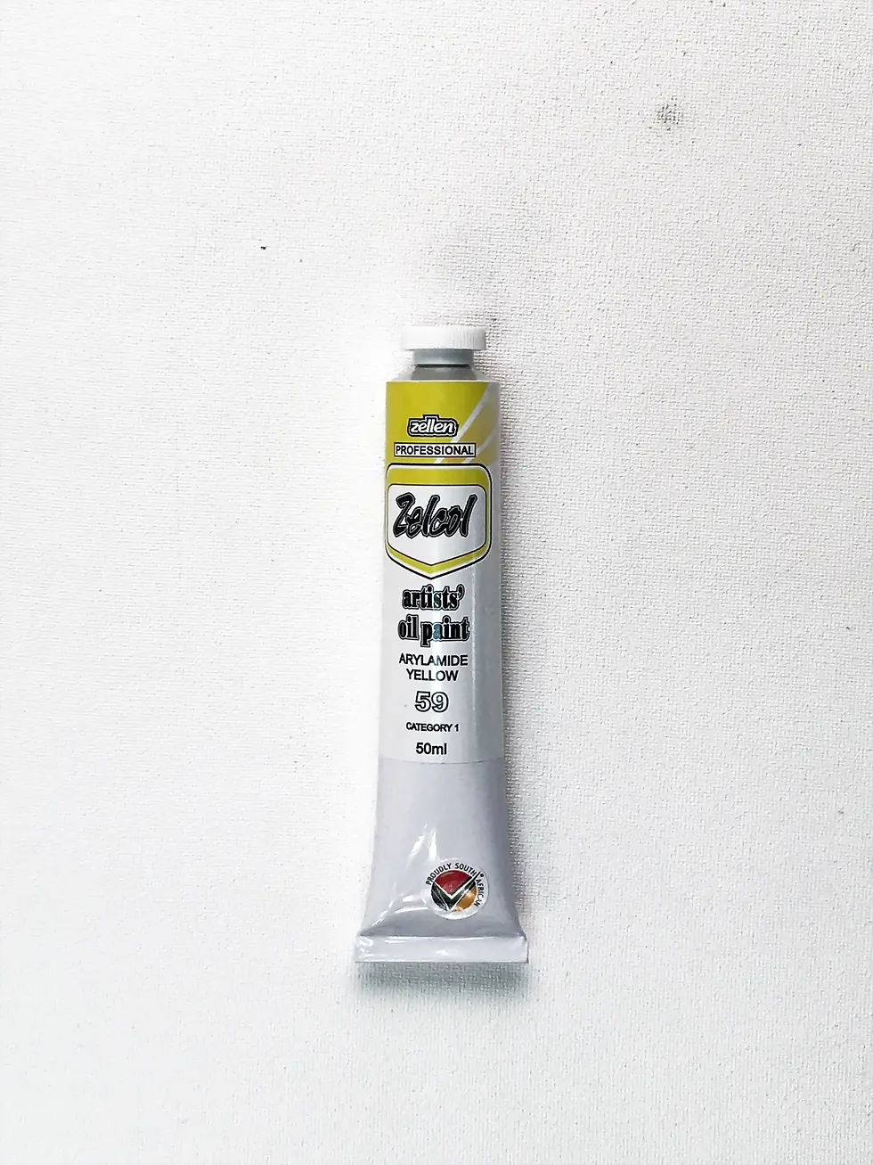ZELCOL ARTIST OIL PAINT – 50ml tube: Arylamide Yellow (Cadmium Yellow Hue)