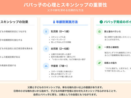 パパっ子を育む!父親と子どものスキンシップで絆を深める効果的な方法