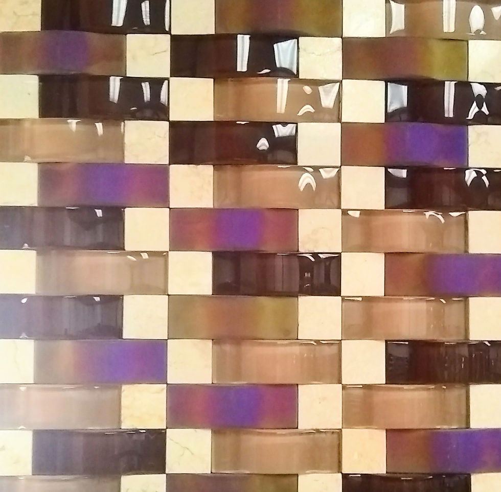 Thumbnail: Metallic and Glass Mosaic's 1ft X 1ft