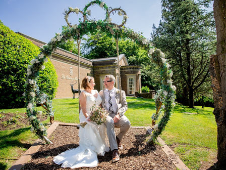Relaxed wedding couple on thier wedding day in Cardiff