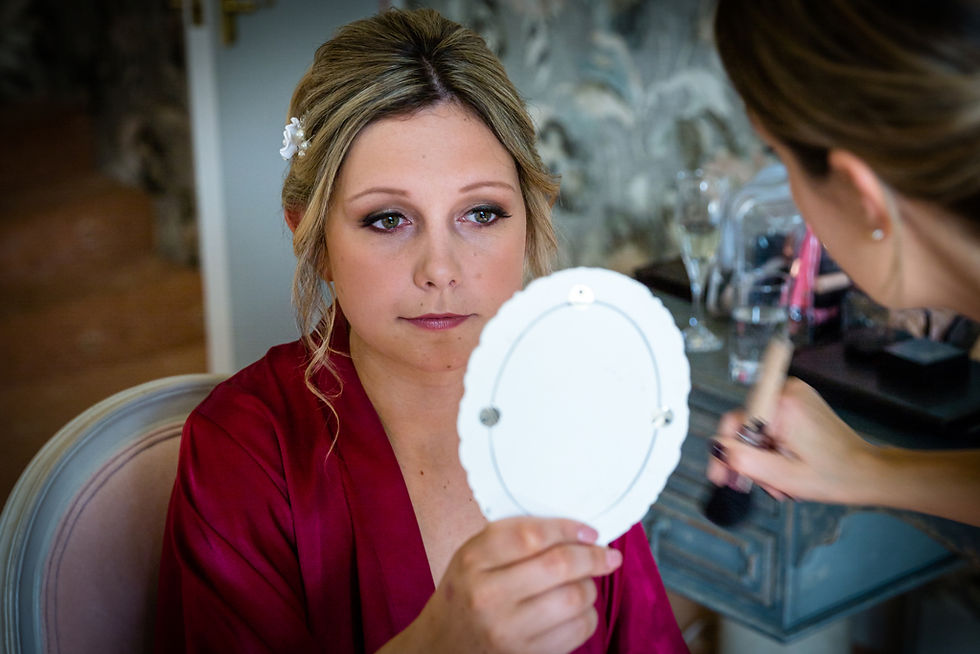 Bride getting ready