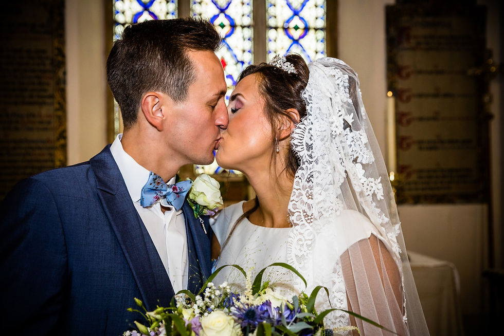The bride and groom