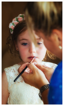 Bridesmaid getting ready at a cardiff wedding