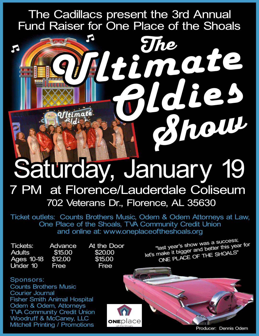 Ultimate Oldies Show to benefit One Place