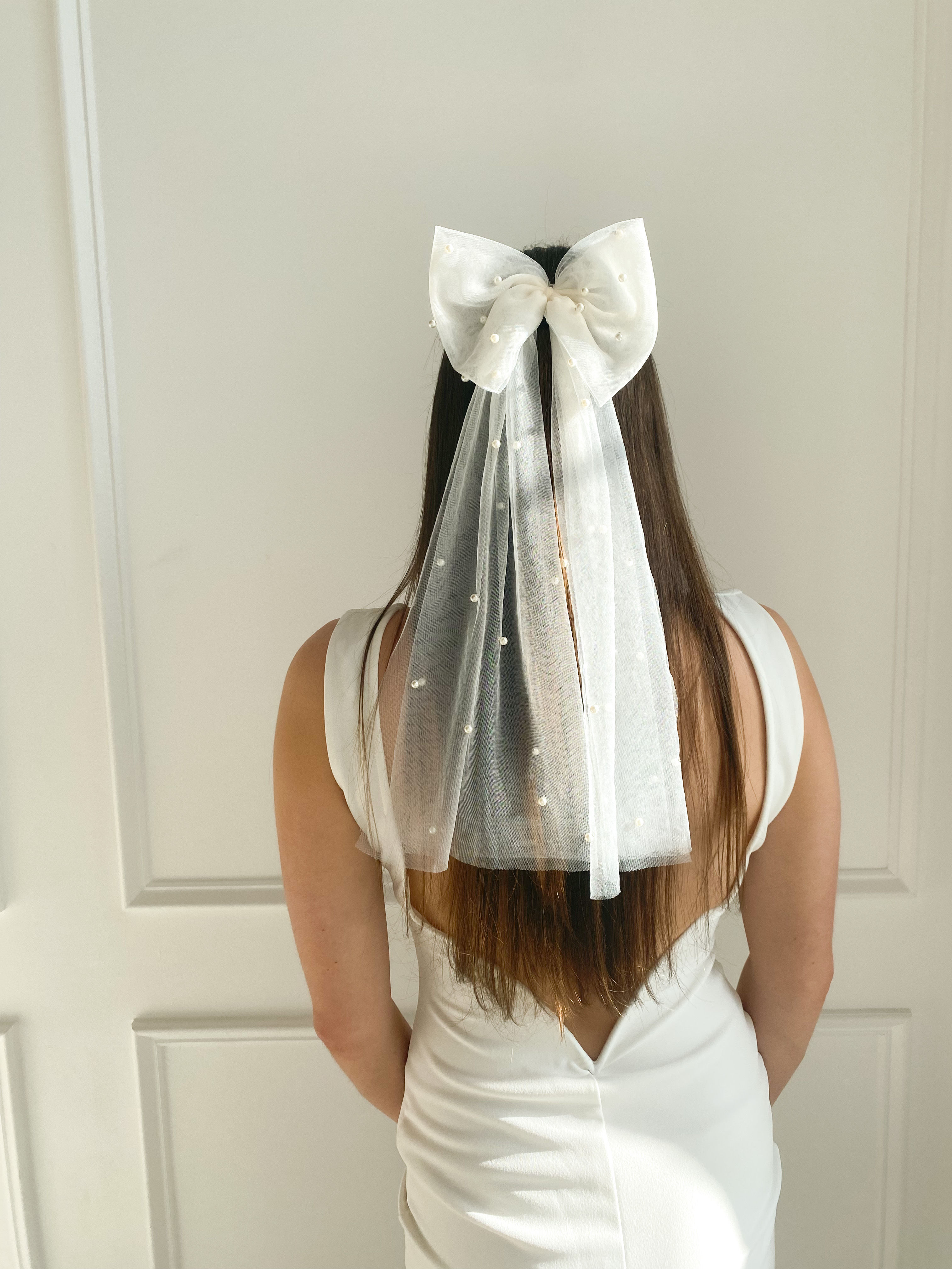 Sophie Tulle and Pearl Bow