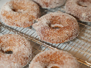 Baked Pumpkin Sourdough Discard Donuts with Spiced Sugar