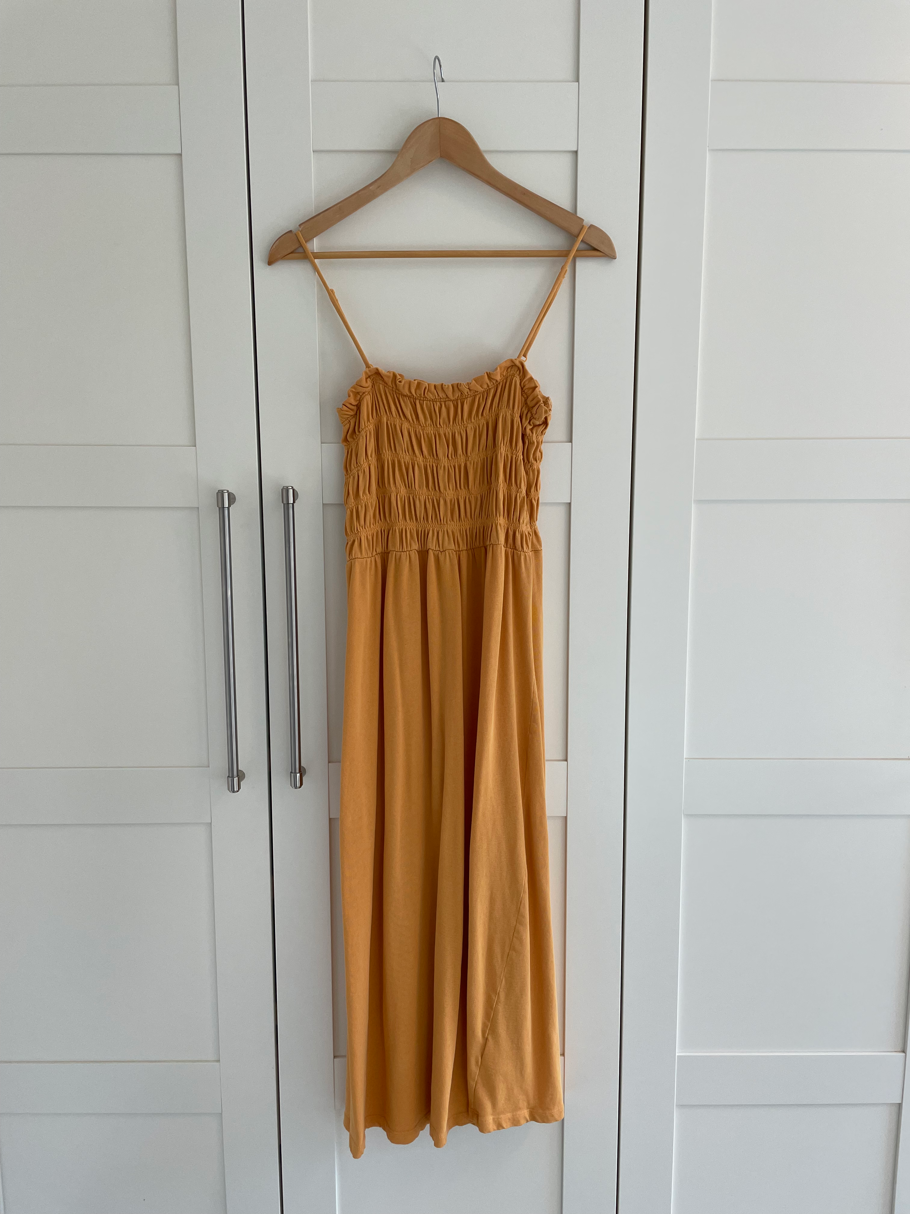 Mustard Spaghetti Strap Dress