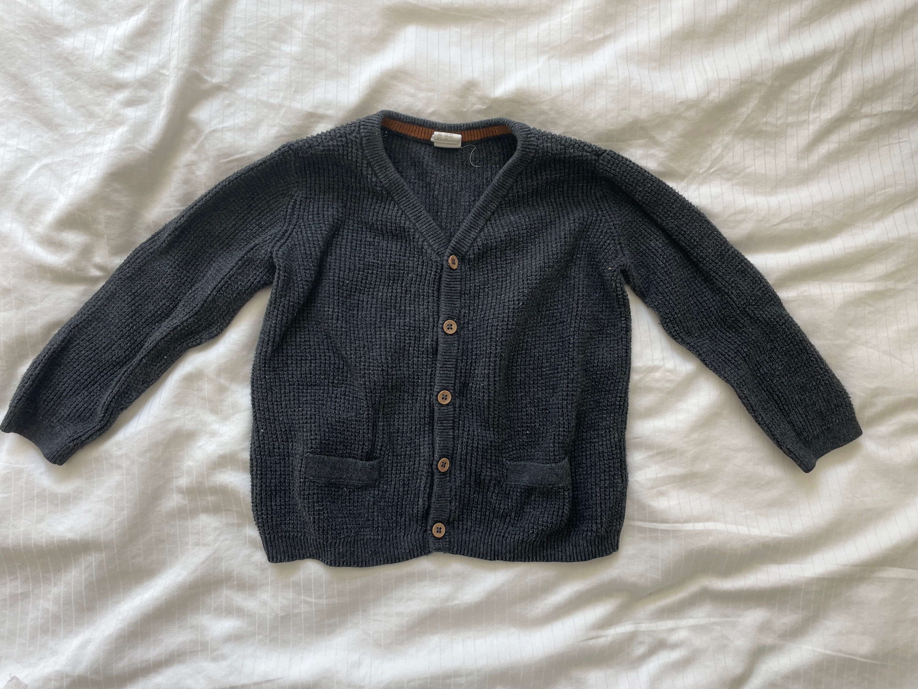 Waffle-Knit Cardigan