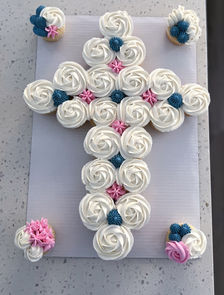 first communion cupcake cake